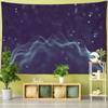 Gobelin Wiszący na Ścianę Gwieździste Niebo Fala Niebieskie Linie Czarownictwo Szczęście Minimalistyczny Nowoczesny Styl Hippie Wystrój Akademika