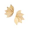 Retro Personality Exaggerated Leaf Shape Texture Stud Earrings Flower Light Luxury Niche Earrings Earrings