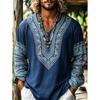 Tricou casual bărbătesc cu mânecă lungă și imprimeu