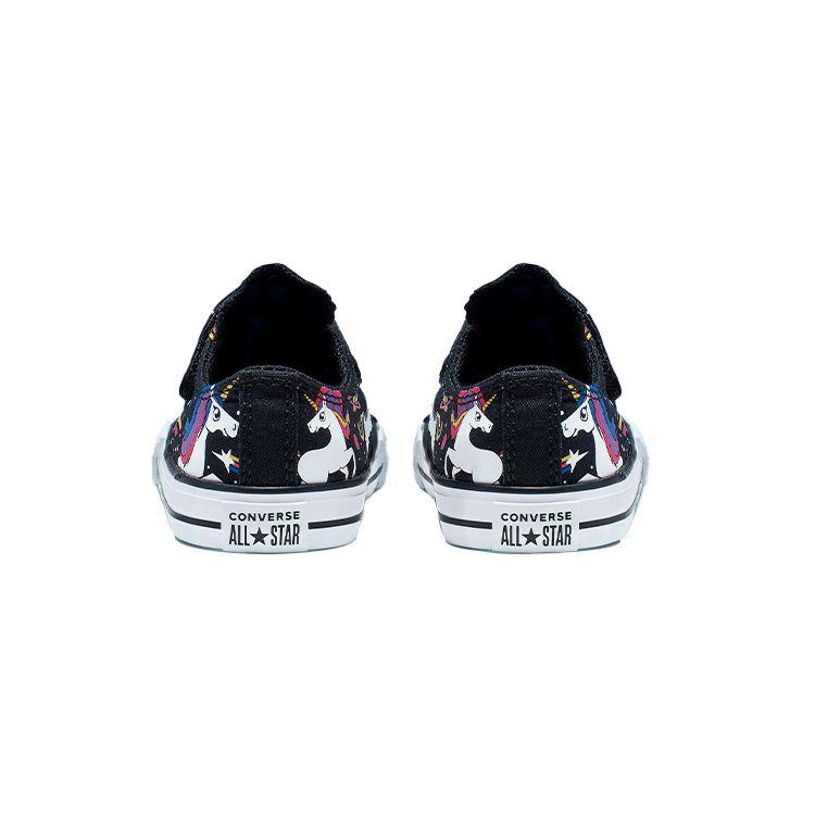Converse Chuck Taylor All Star Low Top Walker Unicorn Black Baby Sneaker 765476C