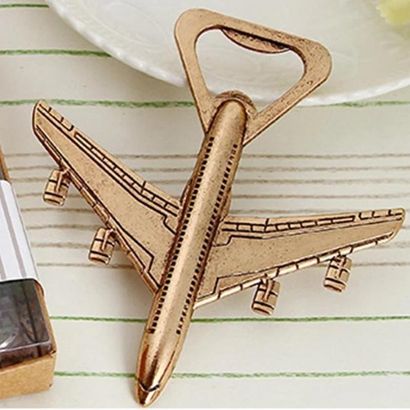 Creative Antique Plane Beer Bottle Opener "Let the Adventure Begin" Airplane Bottle Opener Wedding Gift Party Favor