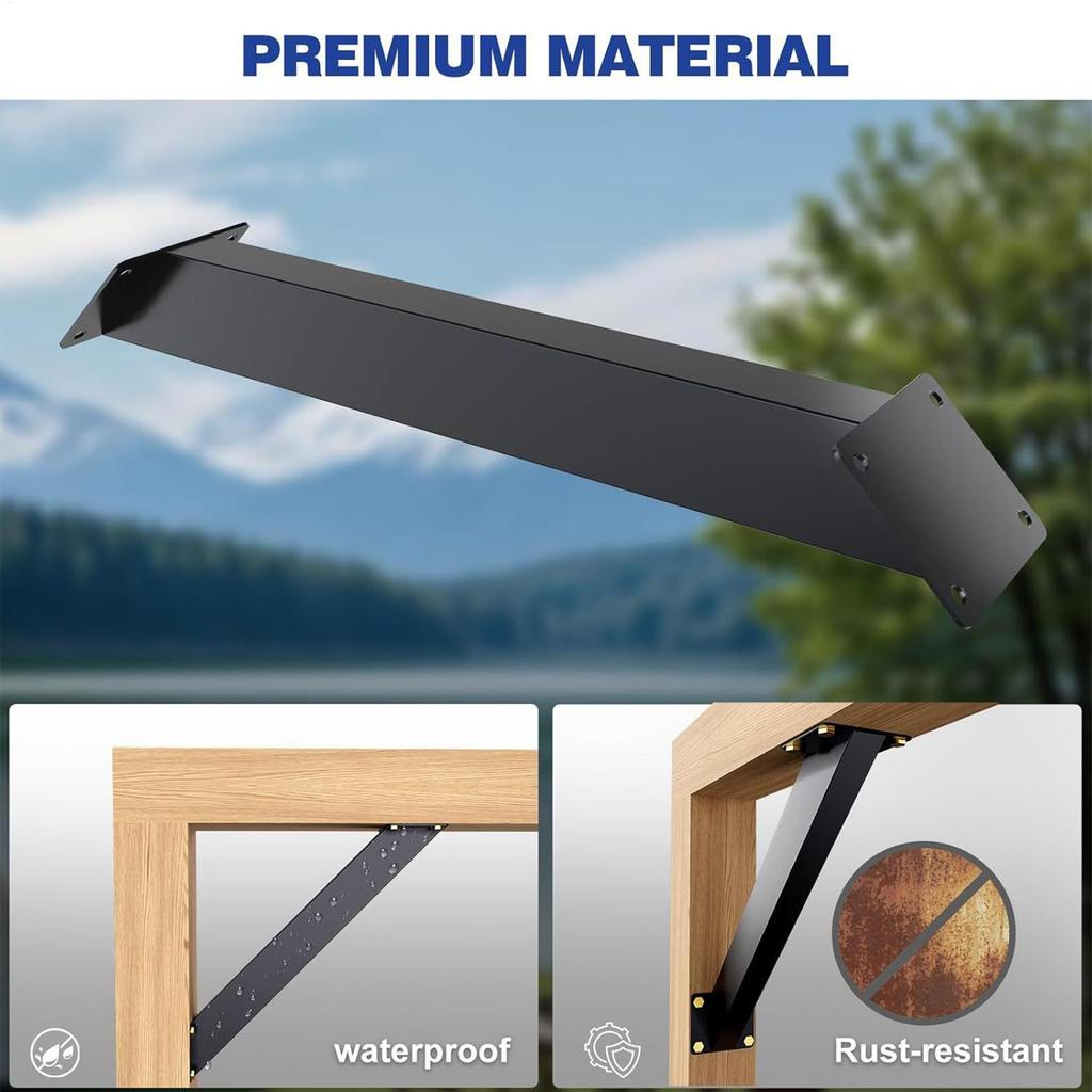 סוגרי פרגולה 2 יחידות סוגר פרגולה בזווית 45 מעלות מעמד לקירת מדפי ספרים לפינת ארון פינתית ראש מיטה דלפק מוסך