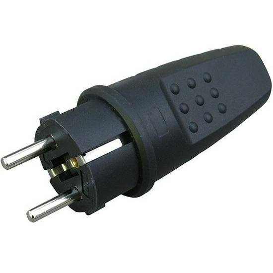 1388 Male Plug & 1389 Female Socket: Black IP44 Waterproof Euro Standard 16A Mating Set