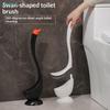 Swan-Shaped Toilet Brush With Holder - 360° No-Dead-Angle Silicone Cleaning Brush For Bathroom