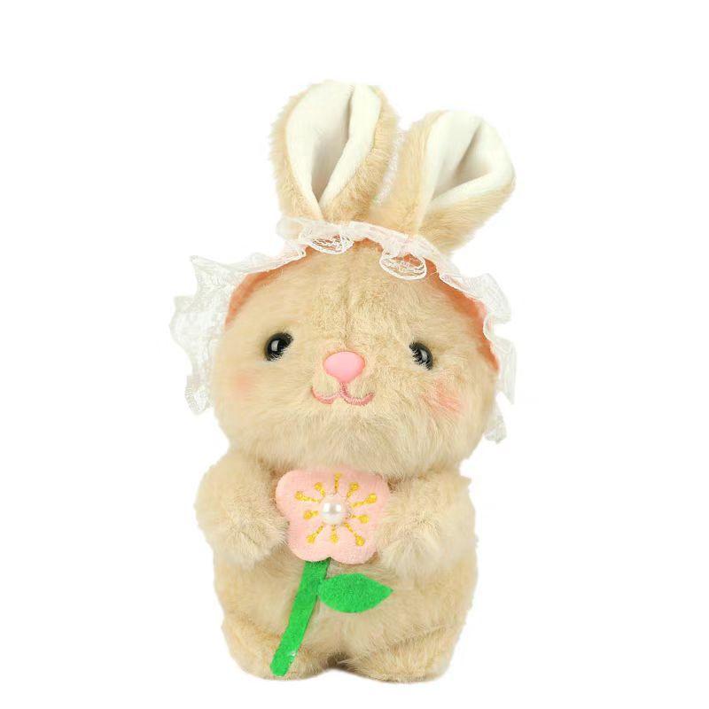 Cute New Style Furry Rabbit Plush Keychain Pendant Cute Little Rabbit Doll Schoolbag Bag Hanging Decoration