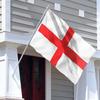 St George Cross Flags 33ft Fabric St Georges England Bunting 30 Flags England Flags on Sticks for Football Event Bar Party Decor