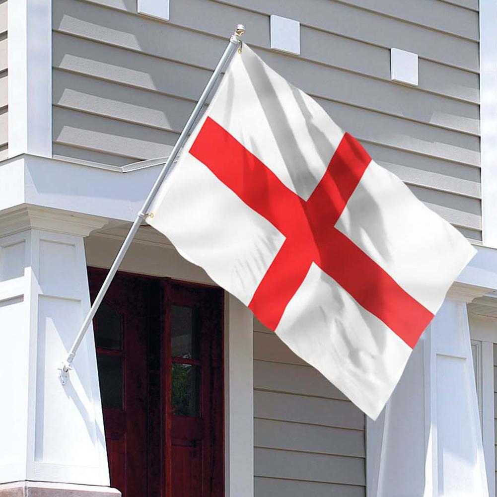 St George Cross Flags 33ft Fabric St Georges England Bunting 30 Flags England Flags on Sticks for Football Event Bar Party Decor