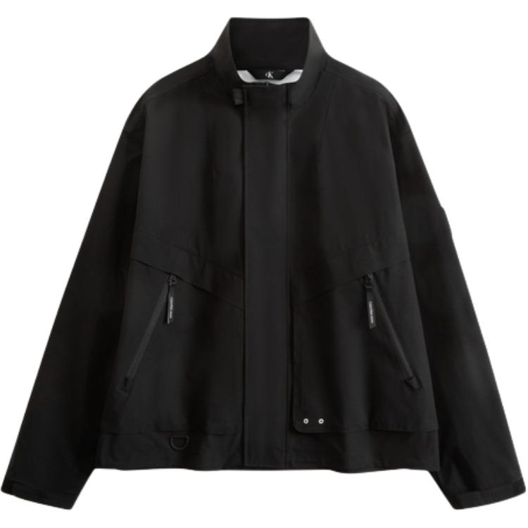 

Calvin Klein Минималистская спортивная куртка на липучке с воротником-стойкой, мужские куртки, космически-черные J323777-BEH L