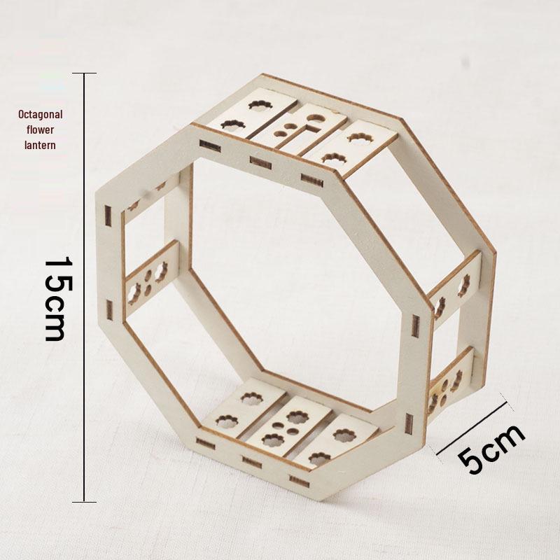 DIY Handmade Wooden Lantern Frame for Festival Decoration