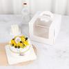 White Windowed Birthday Cake Box (3-8 inches) - Handheld Baking Packaging