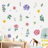 Watercolor Flowers Wall Stickers DIY Murals New Decorative Decals  Home Decoration