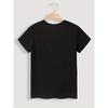 Spanish Letter Print Spring Summer Casual Round Neck Short Sleeve Sports T-Shirt Women's Top