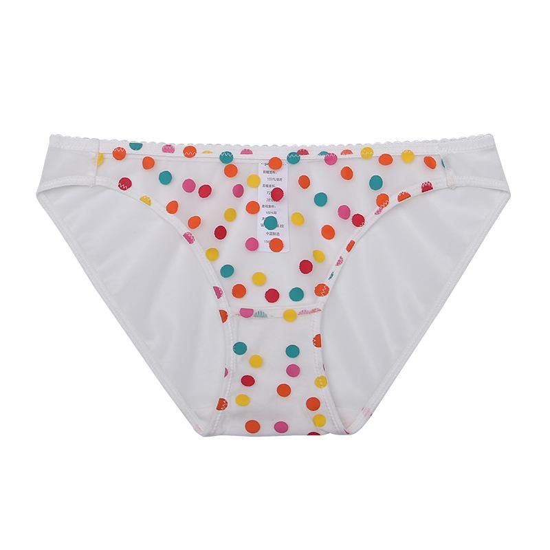 

2024 Цветочный Большой Размер Средняя Посадка В горошек Бесшовное Женское Белье XX-Large белый