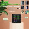 150W Multi-Port Charger: 4 USB + 2 PD, 5V/2.4A, EU/UK/US Compatible for Mobile Devices