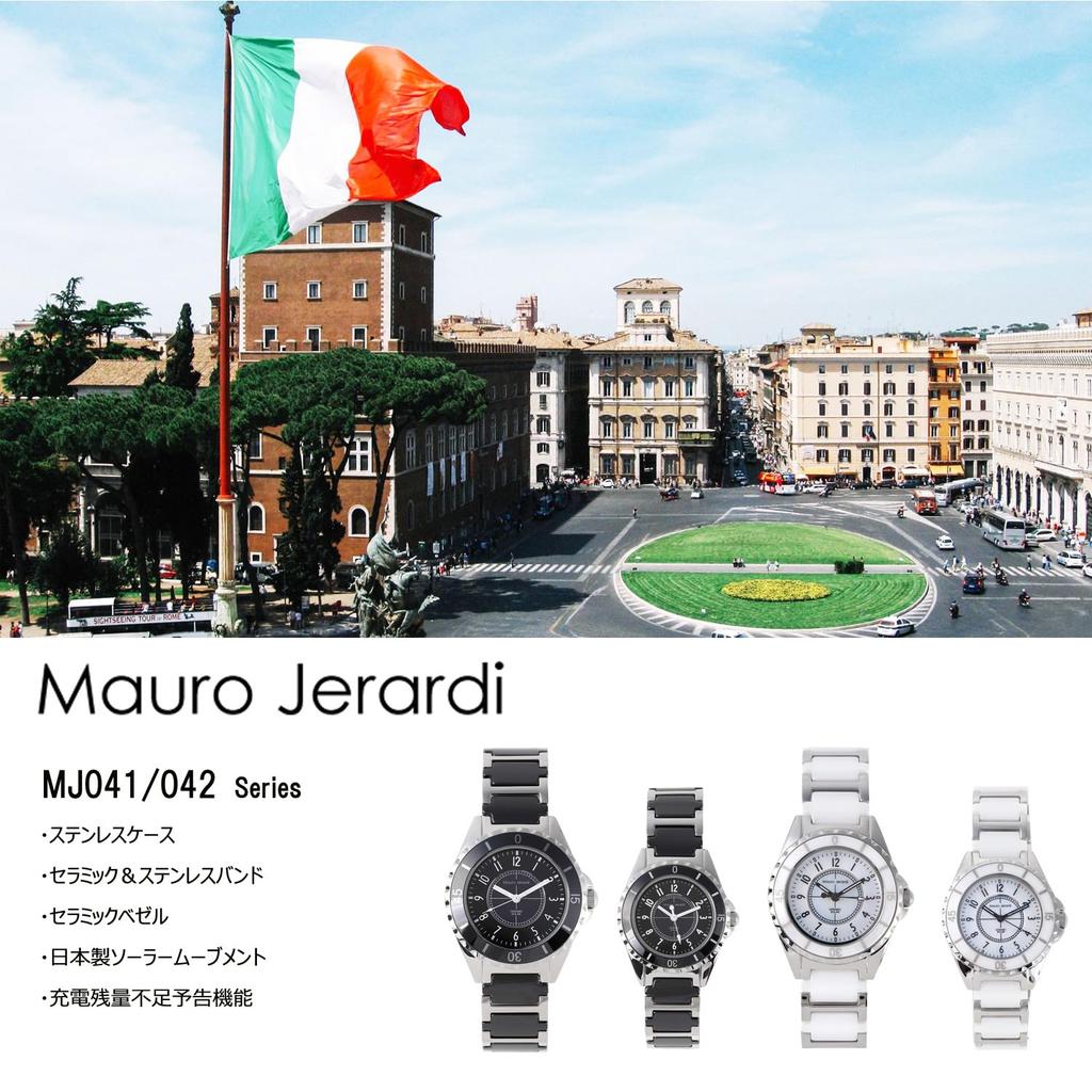 Mauro Geraldi Solar Watch with Ceramic MOP Dial Women's MJ042-2