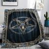 1Pc Satan's Pentagram Print Flannel Blanket, High quality Comfortable for All Seasons, Home Decor, Warmth and Comfort, Perfect for Christmas Gifts137