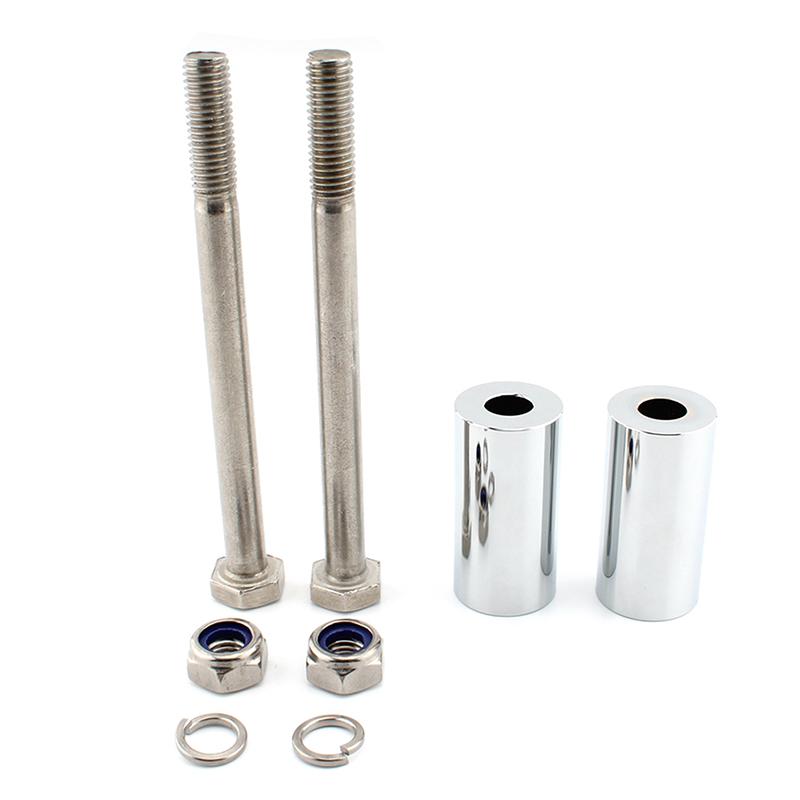 Chrome 2" Motorcycle Handlebar Risers Spacers Extension Kit with Bolts for Kawasaki Vulcan 800 900 1500 1600 Cruisers Chopper Riding Comfort