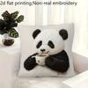 2D flach- Niedlicher Panda trinkt Kaffee Kissenbezug Weiche dekorative Kissenhülle für Zuhause Wohnzimmer Schlafzimmer Sofa
