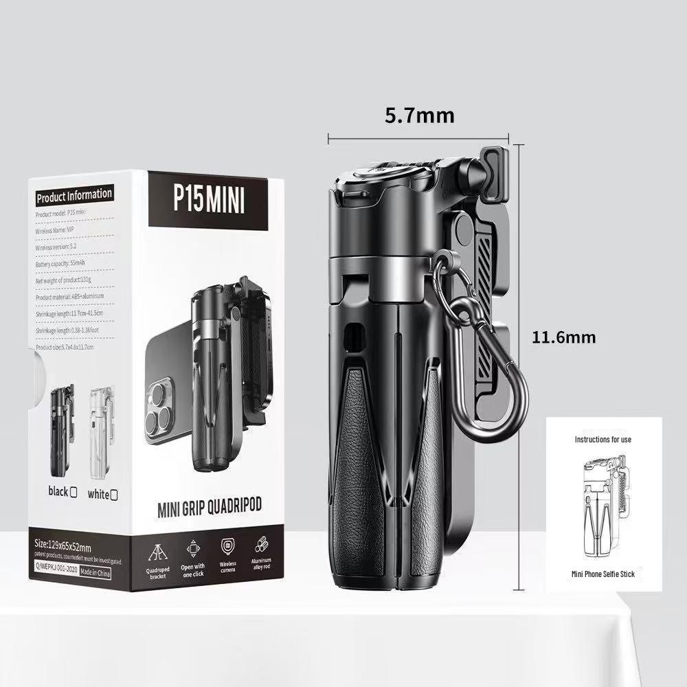 

P15 Mini Selfie Stick & Phone Holder with Bluetooth Remote and Stabilizer. білий