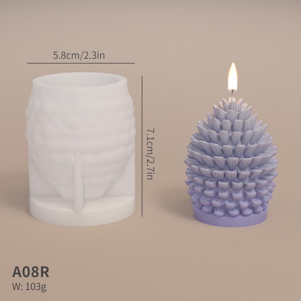 Stampo in Silicone Pigna 3D per Candele di Natale e Decorazioni da Forno