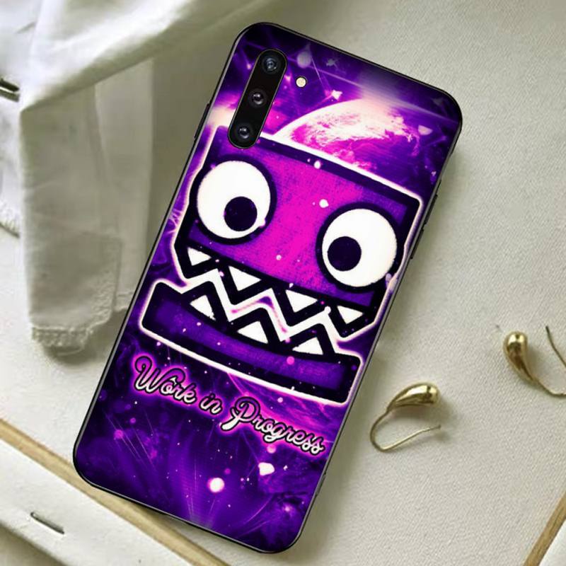 Pouzdro na telefon Geometry Dash pro Samsung A51 A30s A52 A71 A12 pro Huawei Honor 10i pro kryt OPPO vivo Y11