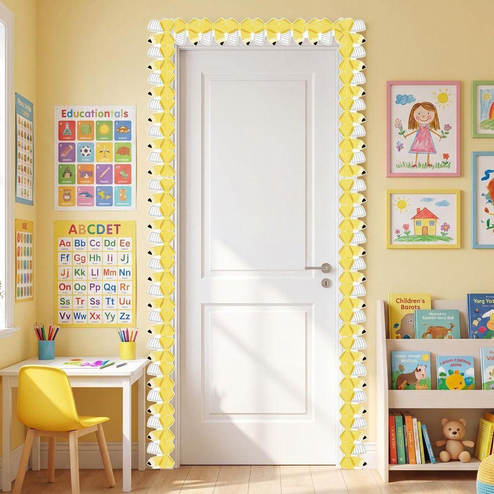 Self-Adhesive Bulletin Board Trim Poster Border Stickers  for Classroom Decorations
