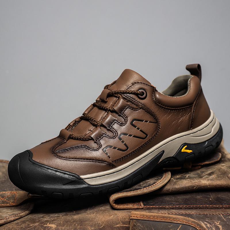 First layer cowhide men's shoes casual bag head leather outdoor tooling sports shoes leather shoes men's mountaineering shoes