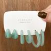 Retro Temperament Resin Earrings Pure Color Simple Earrings 6-piece Set of Geometric Gentle Simple Earrings