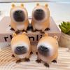 2/4/6Pcs Capybara Squeeze Toy Stress Anxiety Relief Sitting Capybara Toy Portable Kids Teens Adults TPR Animal Sensory Soft Stress Ball Fidget Toy