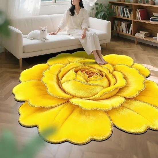 Floor Mat Traditional Chinese Floral Design Multiple Sizes Bedroom Soft Rug Living Room Bedroom Door