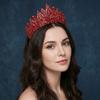Multi Color Bridal Tiara Large Size Pageant Crown Headwear Queen Princess Headband Women Party