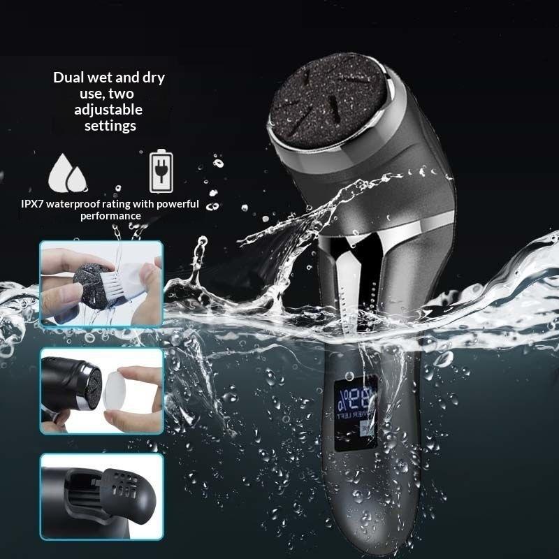Electric Foot Pedicure Tool Set with Dust Collector LCD Display Safe Dead Skin Remover for Adult Home Foot Care