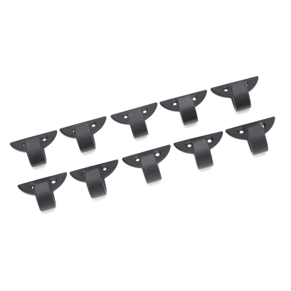 10Set Black Hooks for Hanging 30*28mm Coat Hooks Hanging Key Hooks  Bathroom