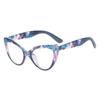 TR90 Light Transparent Polarized Shades Women's Plastic Cat Eye Stylish Kitten Full Rim Eyeglasses For Prescription Lenses