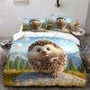 Realistic Hedgehog Animal Printing Bed Three-Piece Set, Bedding, Digital Printing Bedding