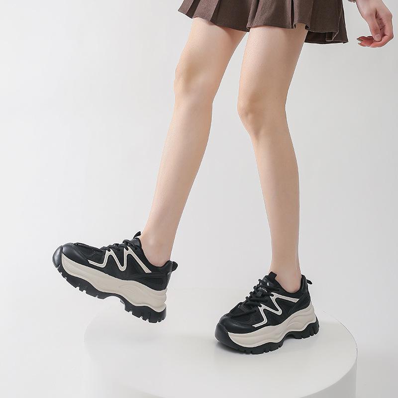 Spring and Summer New Brand Platform Dad Shoes Women's Retro Versatile Korean Version Sports Shoes Casual Niche Girls Running Shoes