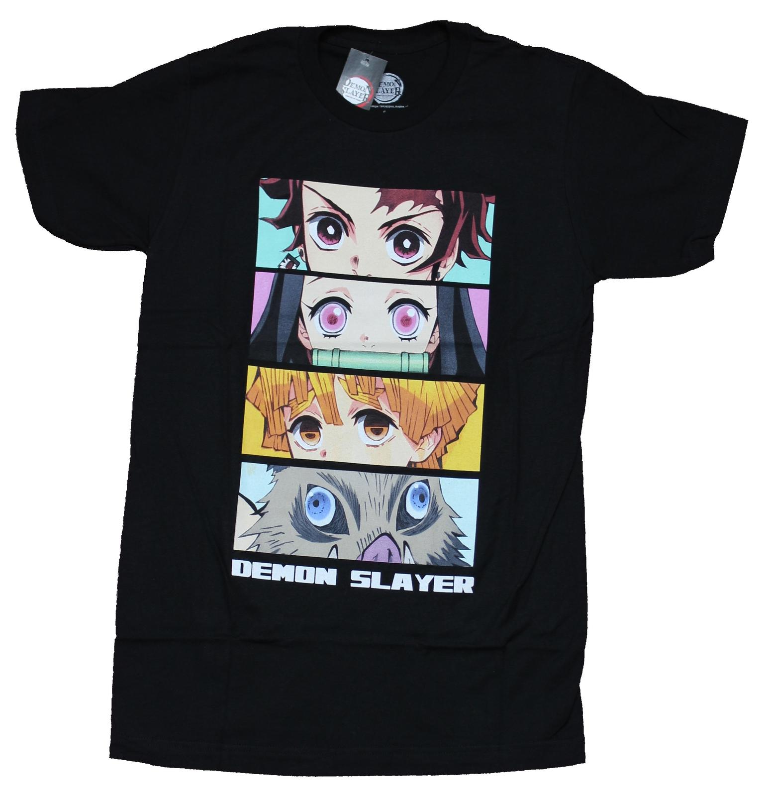 Demon slayer Adult New T-Shirt - Stacked Eye Bars Pic XXL