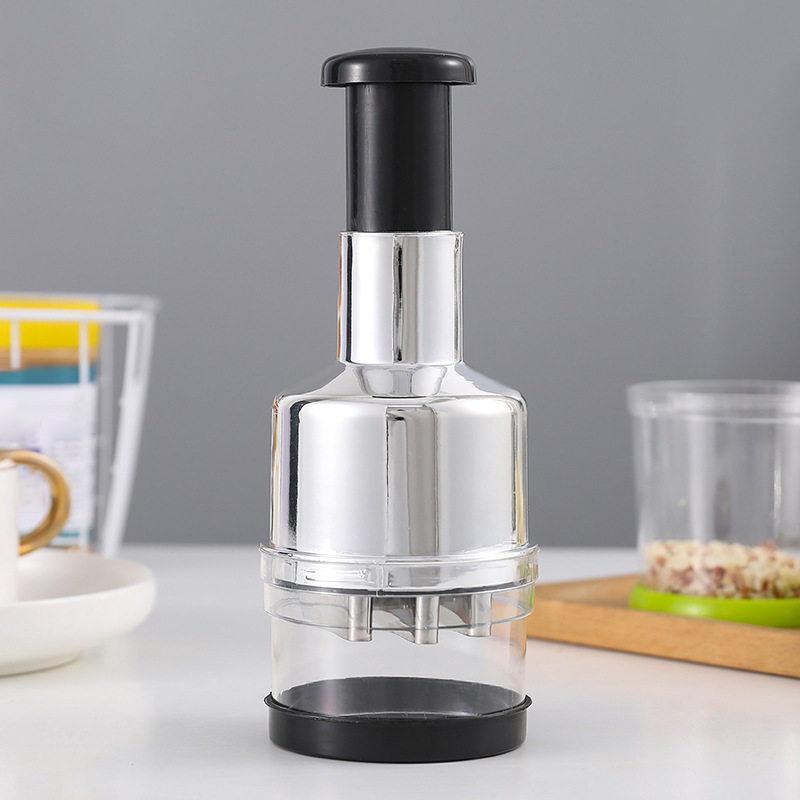 Mutfak Manuel Gıda Doğrayıcı El Tipi Vurarak Bastırmalı Doğrayıcı Kıyma Makinesi Soğan Sarımsak Fındık İçin Verimli Sarımsak Soğan Soyma Artefaktı