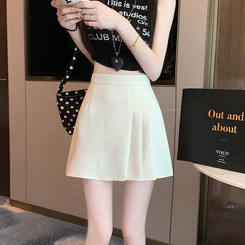 Women's High-Waisted Pleated A-Line Mini Skirt