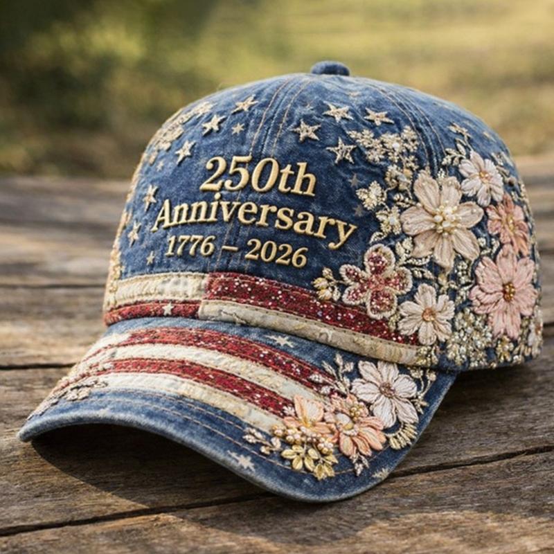 Breathable Cotton Cap For Outdoor Activities 250th Anniversary Of American Independence Lightweight Design