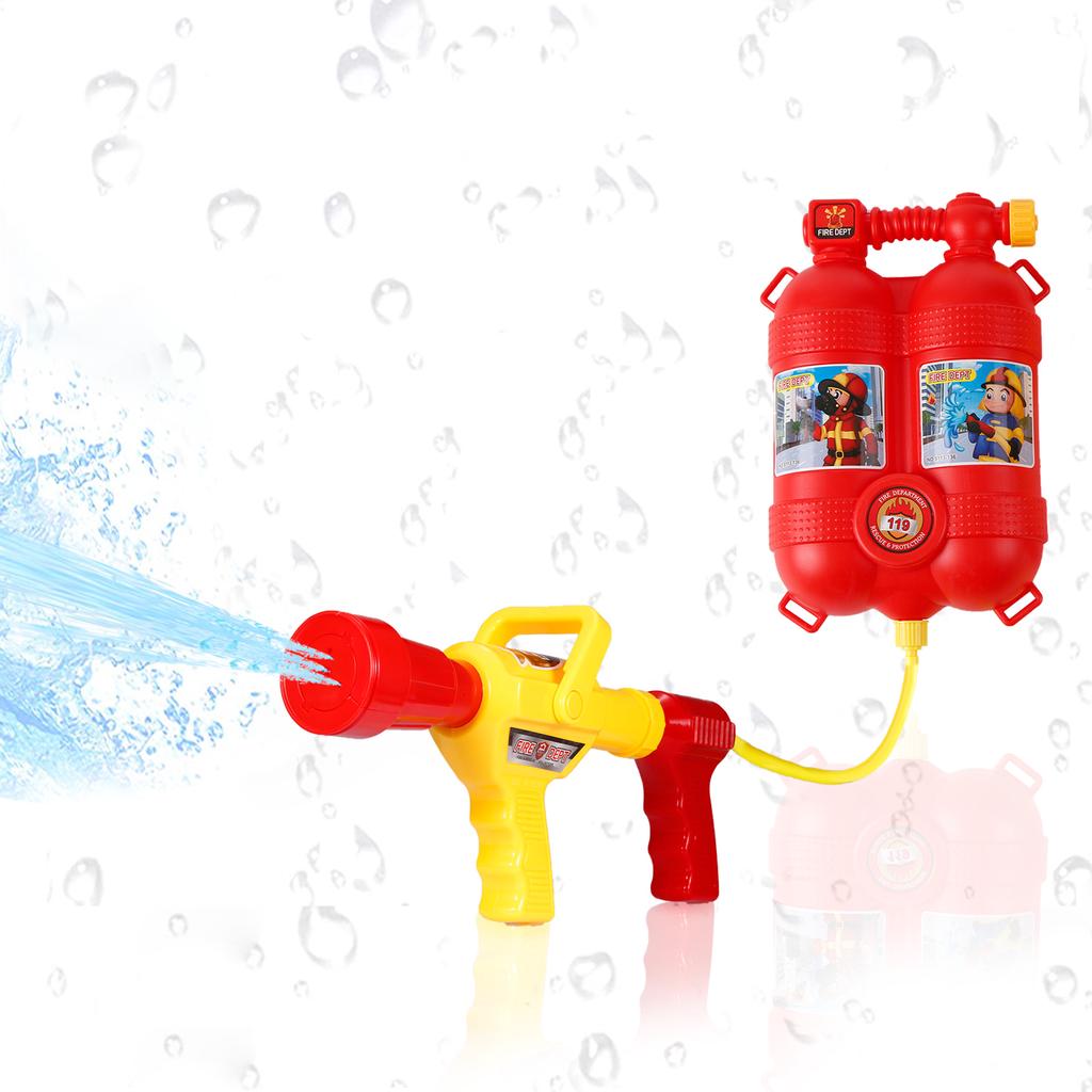 Fireman Toys Backpack Water Spraying Toy Extinguisher with Nozzle and Tank Set Children Outdoor Water Beach Toy for