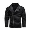Men's Fashion Jacket, Zip Leather Jacket, Wallet Style Leather Jacket Motorcycle Leather Jacket Lapel Leather Jacket