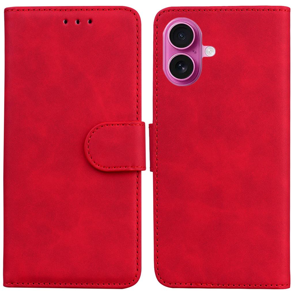 Etui na iPhone 17 Skórzany portfel w jednolitym kolorze Pokrowiec na telefon