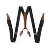 Fashion Vintage Suspenders for Adult Women Men 2.5cm Wide Cross-Over Back 2 Side Clips Adjustable Elastic Trouser Brace Straps