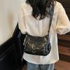 Women's Crossbody Bag Vintage Soft Leather Mother Bag Commuter Multi-Pocket Shoulder Bag