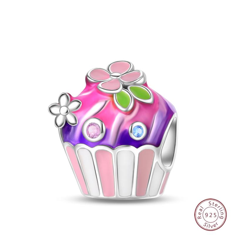 Copper Beaded Pendant Donut Dessert Cake Original 3Mm Bracelet Women Fine Jewelry