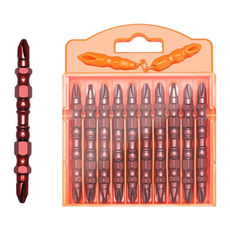Hardness 65mm Screwdriver Bit Double Crossing Head Hexagonal Handle Electric Screwdriver with Magnetic Screwdriver Set