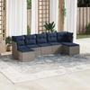 VidaXL Garden Lounge Set with Cushions 7 Pcs, Sofas with Adjustable Feet, Outdoor Furniture Set Patio Terrace 3218031