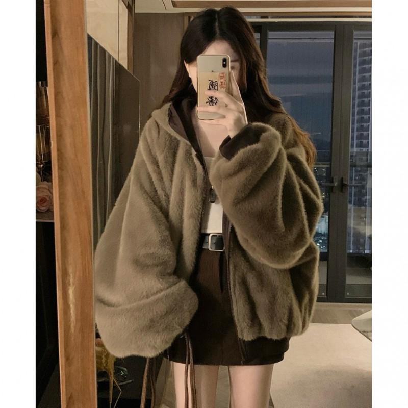 Unisex Reversible Hooded Puffer Jacket Winter Warm Thick Cotton Coat Men Women Teens