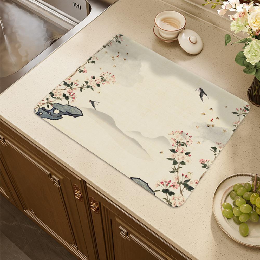 

Впитывающая изоляционная прокладка Противоскользящая барная стойка Коврик Винтажная салфетка Ванная комната